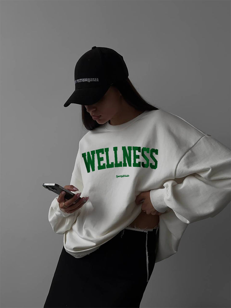 Women graphic pullover long sleeve sweatshirt