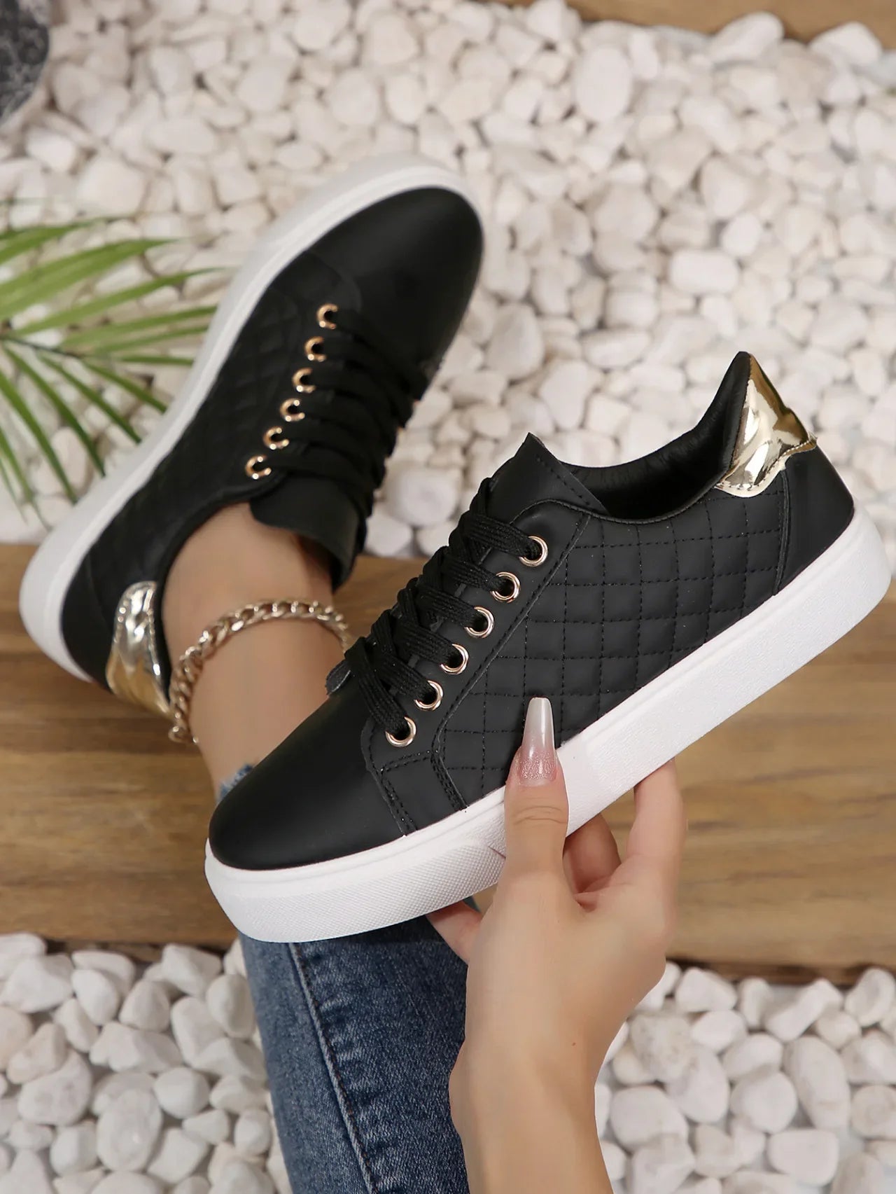 Women's Casual Lace-up Tennis Shoes for Women