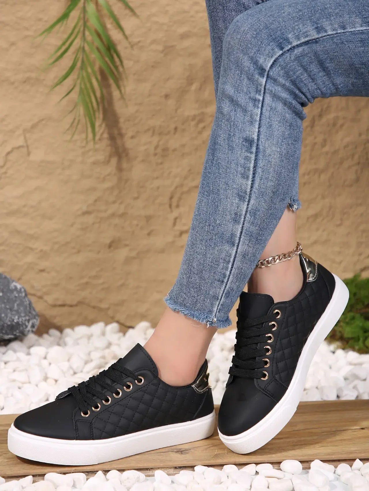 Women's Casual Lace-up Tennis Shoes for Women