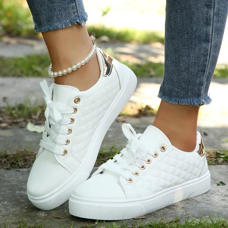 Women's Casual Lace-up Tennis Shoes for Women