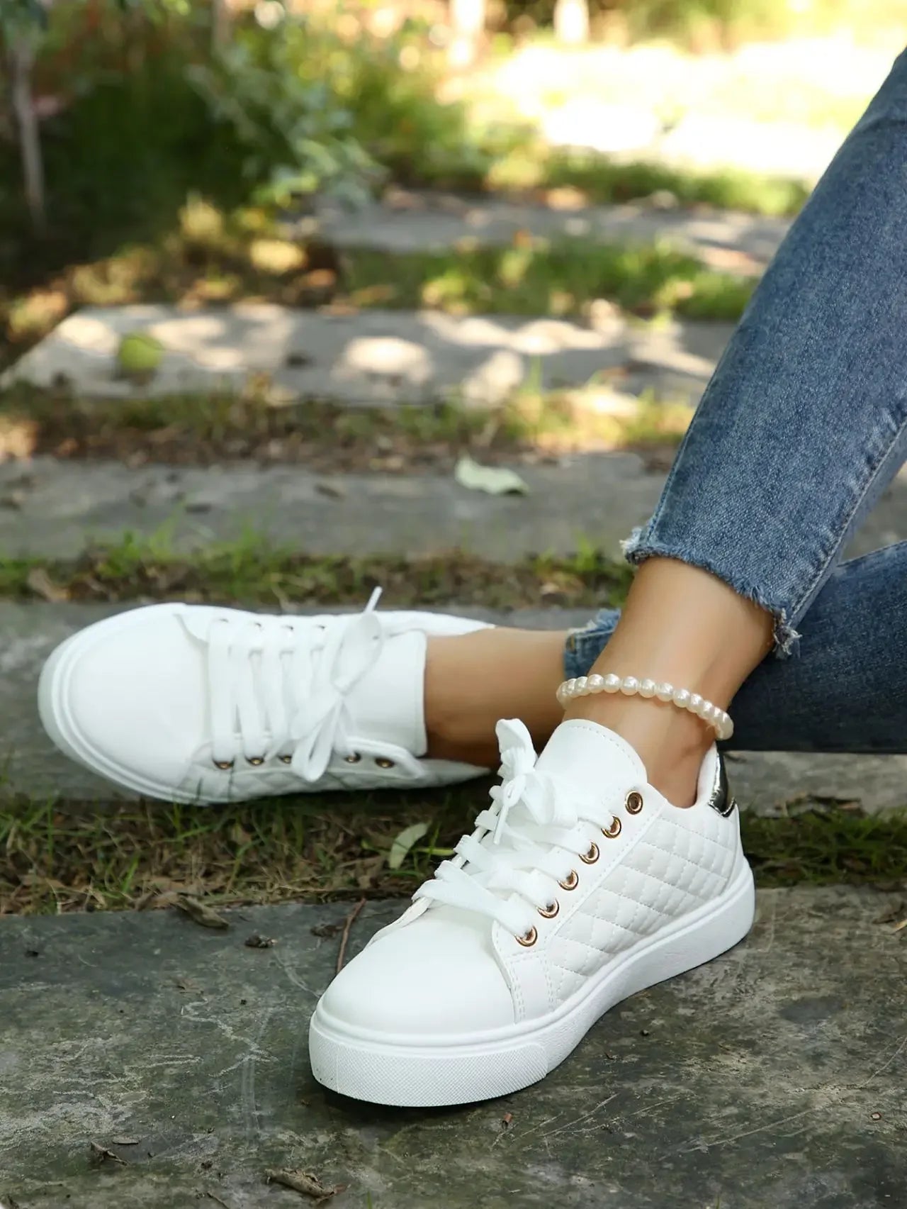 Women's Casual Lace-up Tennis Shoes for Women