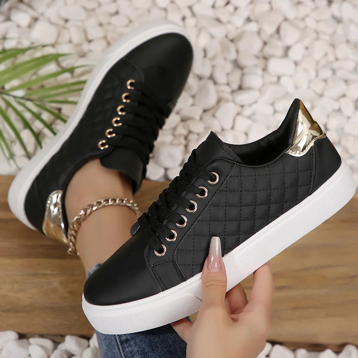 Women's Casual Lace-up Tennis Shoes for Women