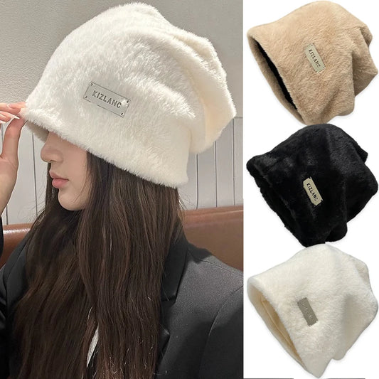 2024 New Fashion Women's Warm & Soft Rabbit Fur Y2k Beanies